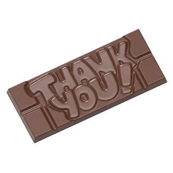 12004 CW Поликарбонатная форма для шоколада Tablet Thank You
