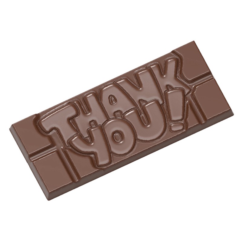 12004 CW Поликарбонатная форма для шоколада Tablet Thank You