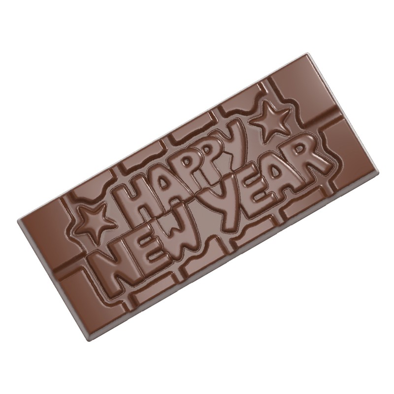 12026 CW Поликарбонатная форма для шоколада Tablet Happy New Year