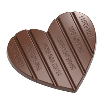 12044 CW Поликарбонатная форма для шоколада Tablet heart