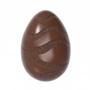 12090 CW Поликарбонатная форма для шоколада Egg with wave pattern