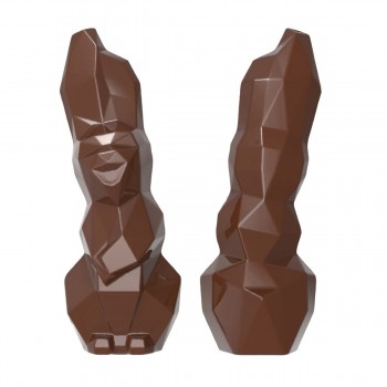 12101 CW Поликарбонатная форма для шоколада Laughing hare origami 100 mm