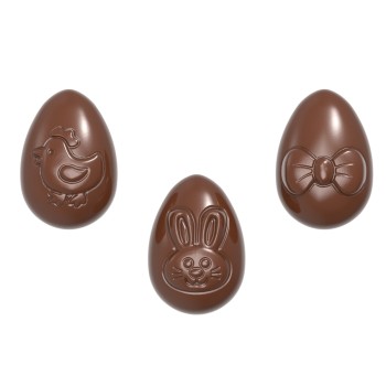 1663 CW Поликарбонатная форма для шоколада Playfull little egg 3 fig