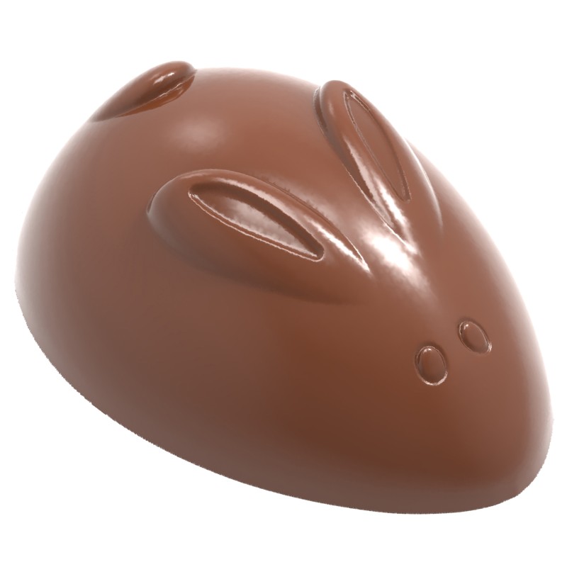 1875 CW Поликарбонатная форма для шоколада Rabbit abstract
