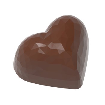 1913 CW Поликарбонатная форма для шоколада Heart facet